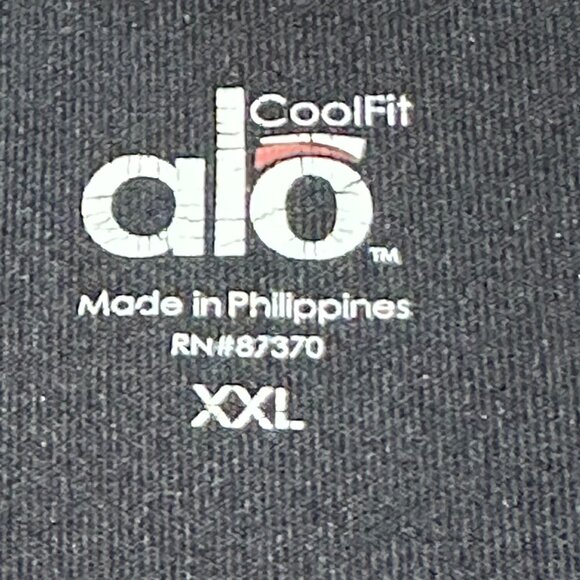 ALO‎ Yoga Sleeveless CoolFit Athletic Tank Top Black Workout Zipper Pocket XXL - Picture 6 of 6